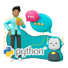 Умный чат-бот на Python - КИБЕРшкола программирования для детей, компьютерные курсы для школьников, начинающих и подростков - KIBERone г. Великий Новгород