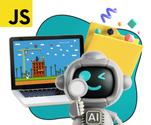 Язык программирования JavaScript + AI. Проектное обучение + геймификация + AI-помощники - КИБЕРшкола программирования для детей, компьютерные курсы для школьников, начинающих и подростков - KIBERone г. Великий Новгород